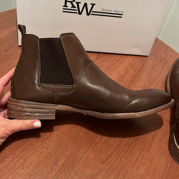 Dark Brown Leather Chelsea Boots, 8M main image 5